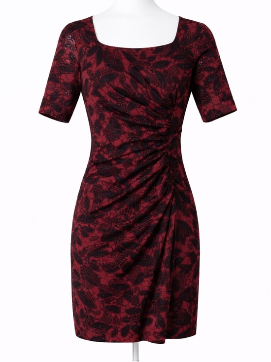 Maeve Dresses & Skirts - Maeve Black and Red/pink Dress eyelet dress size 0